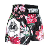 TUFF Sport MS655 Wild Thorns Muay Thai Shorts Black - design close-up