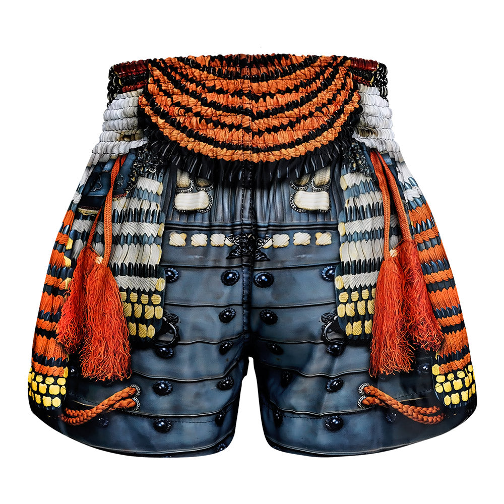 TUFF Sport MS656 The Ashigaru Muay Thai Shorts Orange - side detail