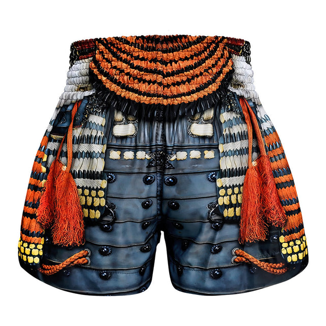 TUFF Sport MS656 The Ashigaru Muay Thai Shorts Orange - side detail
