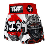 TUFF Sport MS659 The Samurai of Siam Muay Thai Shorts White - back view