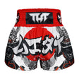 TUFF Sport MS659 The Samurai of Siam Muay Thai Shorts White - front view
