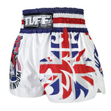 TUFF Sport MS666 King of Beasts Muay Thai Shorts White - back view