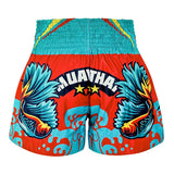 TUFF Sport MS672 The Half-Sun Light Muay Thai Shorts Red - side detail