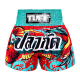 TUFF Sport MS672 The Half-Sun Light Muay Thai Shorts Red - front view