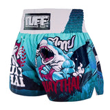 TUFF Sport MS673 The Carcharodon Muay Thai Shorts Blue - back view