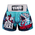 TUFF Sport MS673 The Carcharodon Muay Thai Shorts Blue - front view