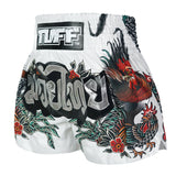 TUFF Sport MS677 Origin of Thai Rooster Muay Thai Shorts White - back view