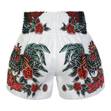 TUFF Sport MS677 Origin of Thai Rooster Muay Thai Shorts White - side detail