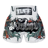 TUFF Sport MS677 Origin of Thai Rooster Muay Thai Shorts White - front view