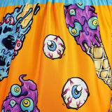 TUFF Sport MS681 Eye-Scream Muay Thai Shorts Orange - fit and cut detail