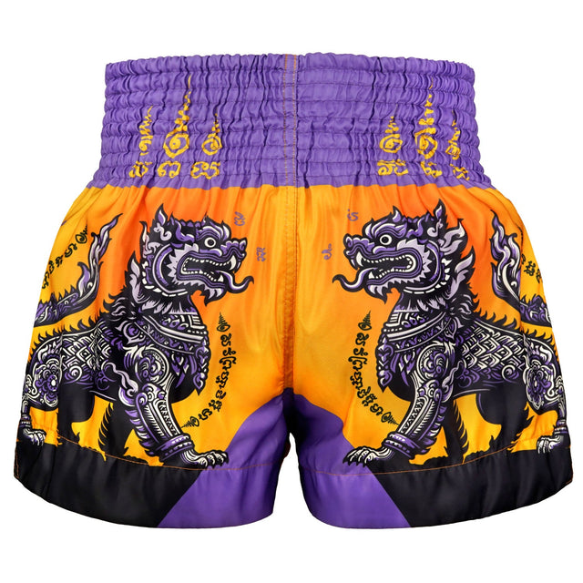 TUFF Sport MS688 The Amethyst King Muay Thai Shorts Orange - side detail