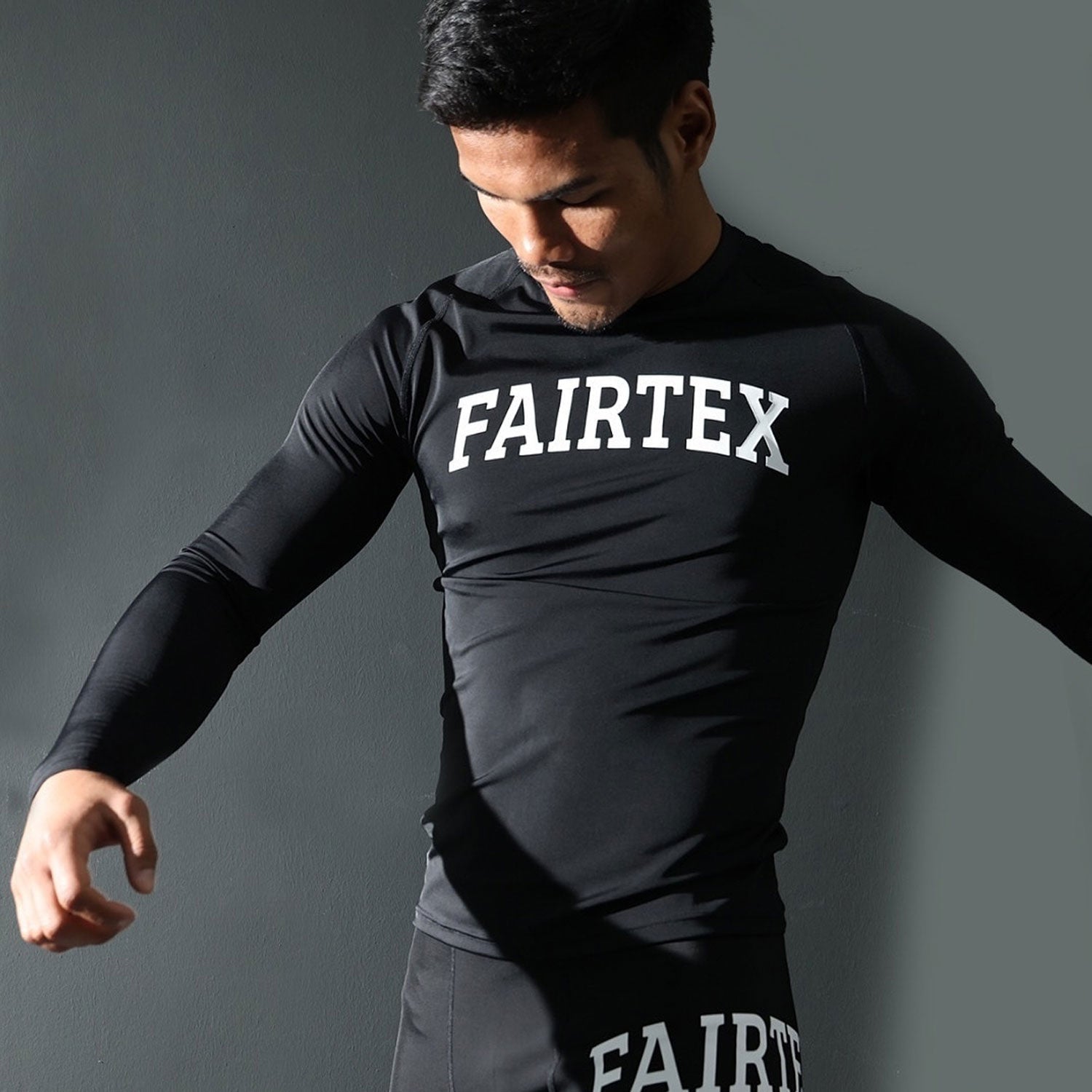 Fairtex RG9 Long Sleeve Rash Guard Black from Made4Fighters
