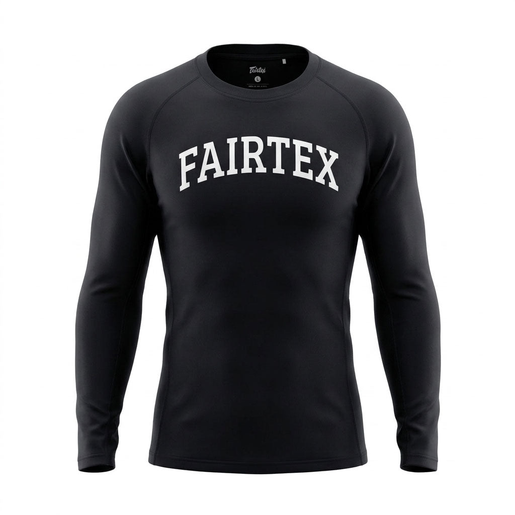 Fairtex RG9 Long Sleeve Rash Guard Black from Made4Fighters