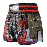 TUFF Sport RMS101 High-Cut Retro The Undefeated Steel Spirits Muay Thai Shorts Brown - back view