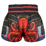 TUFF Sport RMS101 High-Cut Retro The Undefeated Steel Spirits Muay Thai Shorts Brown - side detail