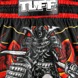 TUFF Sport RMS101 High-Cut Retro The Undefeated Steel Spirits Muay Thai Shorts Brown - fit and cut detail