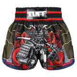 TUFF Sport RMS101 High-Cut Retro The Undefeated Steel Spirits Muay Thai Shorts Brown - front view