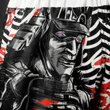 TUFF Sport RMS102 High-Cut Retro Waves of Bushido Elegance Muay Thai Shorts Black - fit and cut detail