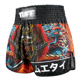 TUFF Sport RMS103 Seraphic Seiryu Samurai Saga Retro Muay Thai Shorts Orange - back view