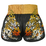 TUFF Sport RMS111 High-Cut Retro Tora Mazuka The True Tiger Muay Thai Shorts Black - side detail