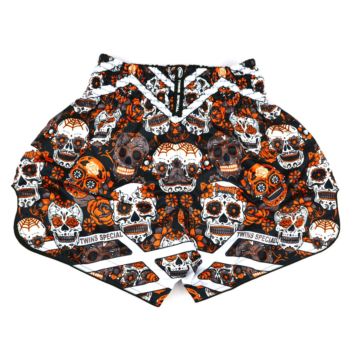 Twins Special Calaveras Muay Thai Shorts - Orange