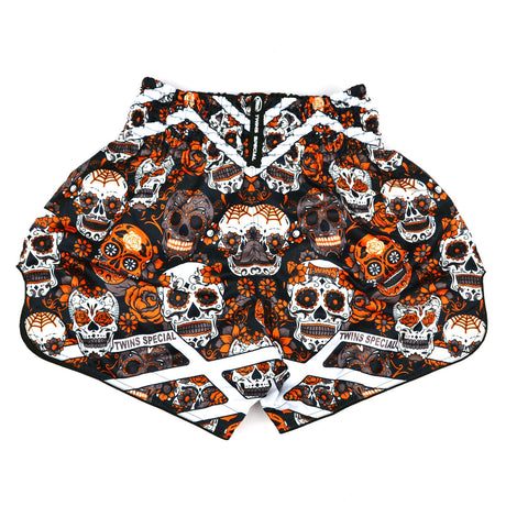 Twins Special Calaveras Muay Thai Shorts - Orange