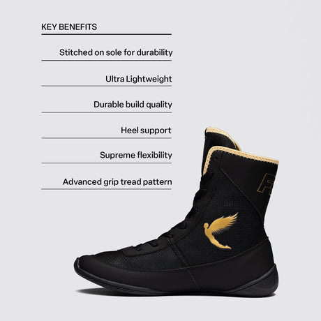 Fly Tempest Boxing Boots Black/Gold
