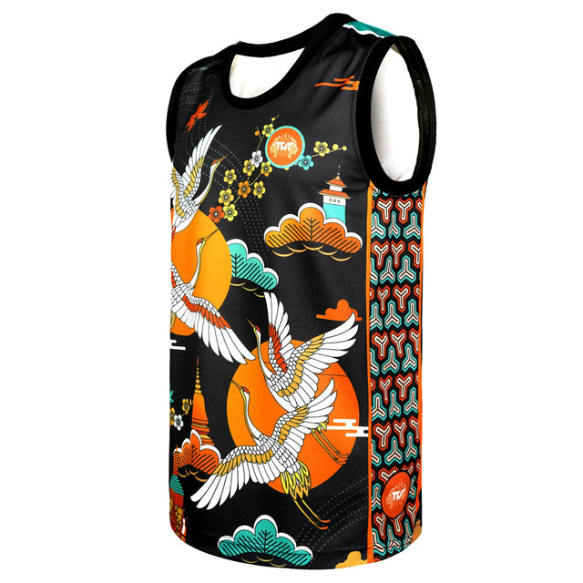 TUFF Sport TT110 Autumn Sunray Tank Top Black - back view