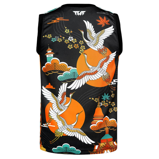 TUFF Sport TT110 Autumn Sunray Tank Top Black - side detail