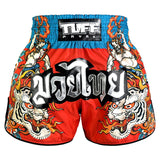 TUFF Sport RMS002 Payak Fuujin the Wind God Muay Thai Shorts Red - front view