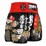 TUFF Sport RMS003 Payak Den of the Brave Muay Thai Shorts Black - design close-up