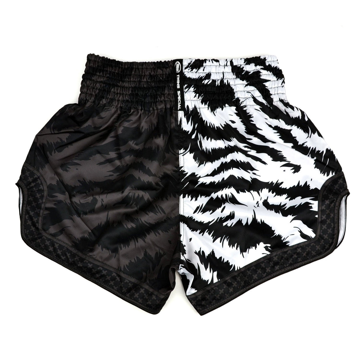 Twins Special Muay Thai Shorts Jungle Black-White