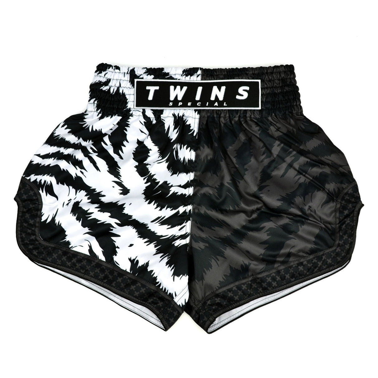 Twins Special Muay Thai Shorts Jungle Black-White