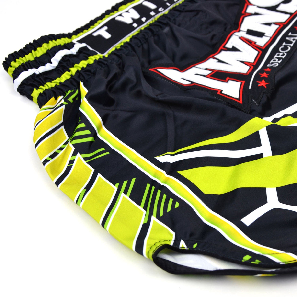 Twins Special RACING Muay Thai Shorts - Black/Green