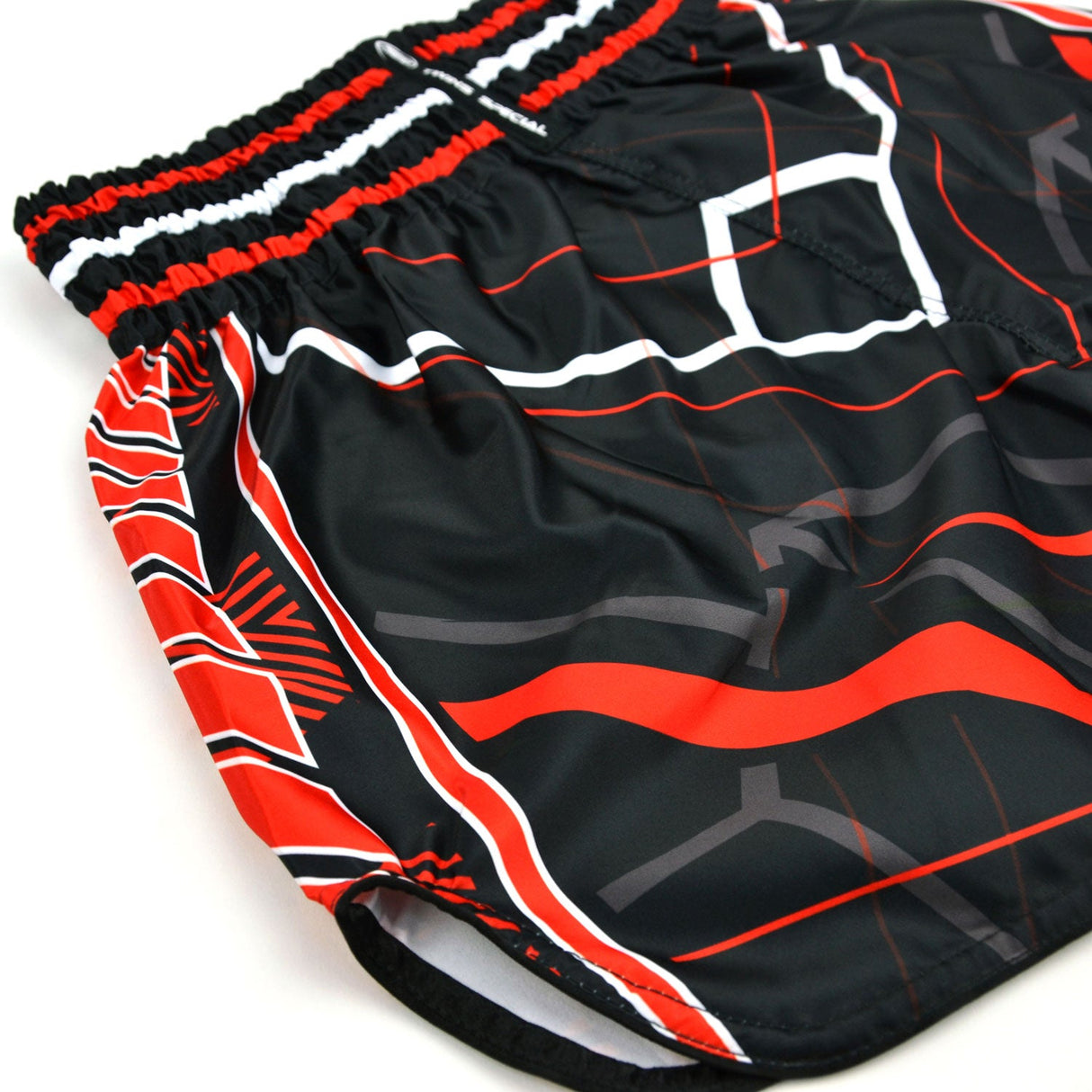 Twins Special RACING Muay Thai Shorts - Black/Red