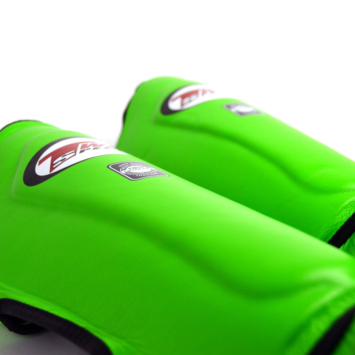 Twins Special SGL10 Leather Shin Pads Green