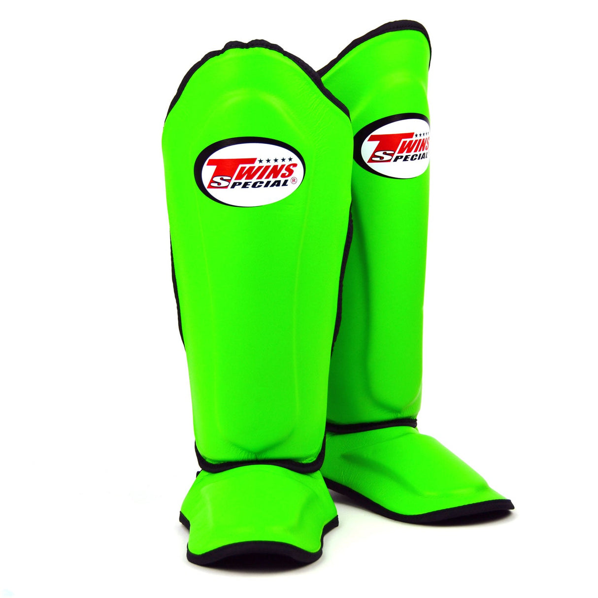 Twins Special SGL10 Leather Shin Pads Green