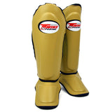 Twins Special SGL10 Leather Shin Pads Latte
