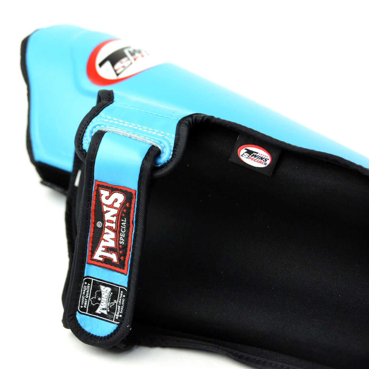 Twins Special SGL10 Leather Shin Pads Light Blue