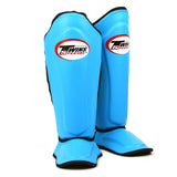 Twins Special SGL10 Leather Shin Pads Light Blue