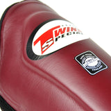 Twins Special SGL10 Leather Shin Pads Maroon