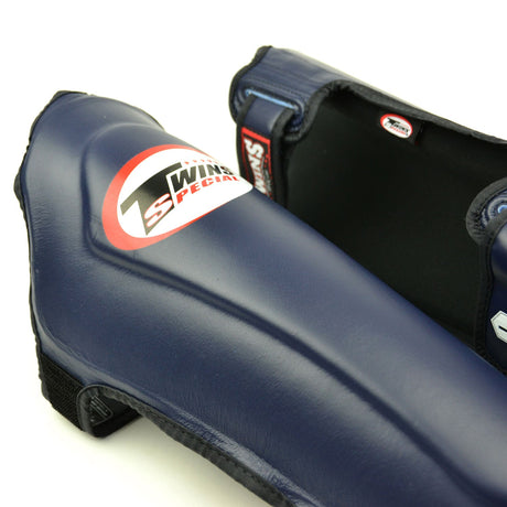 Twins Special SGL10 Leather Shin Pads Navy