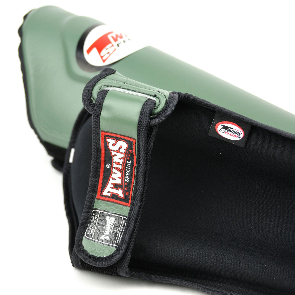 Twins Special SGL10 Leather Shin Pads Olive