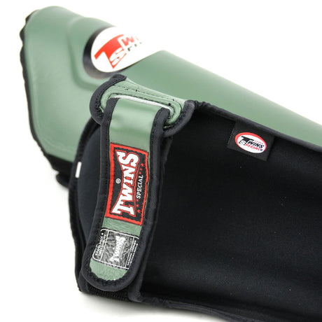 Twins Special SGL10 Leather Shin Pads Olive