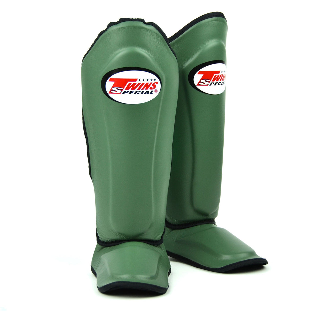Twins Special SGL10 Leather Shin Pads Olive
