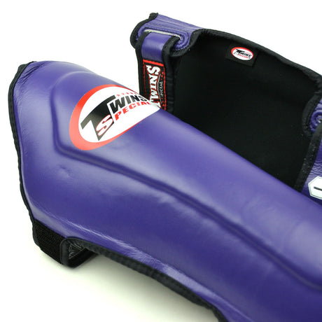 Twins Special SGL10 Leather Shin Pads Purple