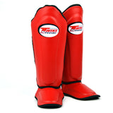 Twins Special SGL10 Leather Shin Pads Red