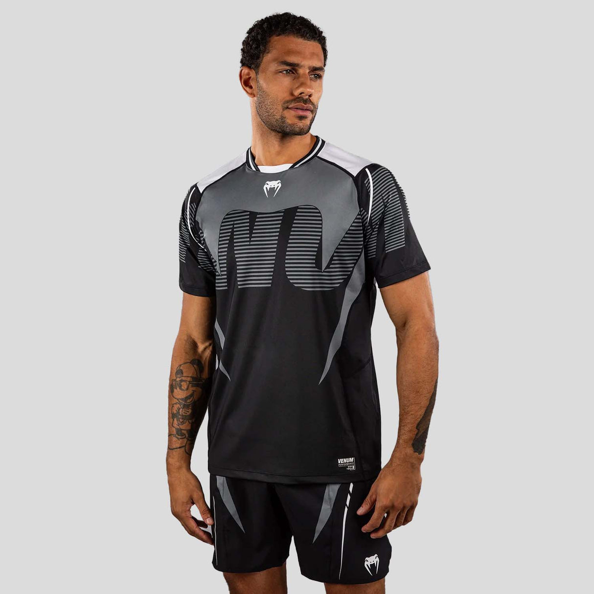 Venum Adrenaline Dry Tech T-Shirt Black/Silver Grey