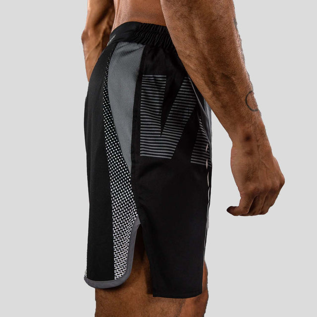 Venum Adrenaline Fight Shorts Black/Silver Grey