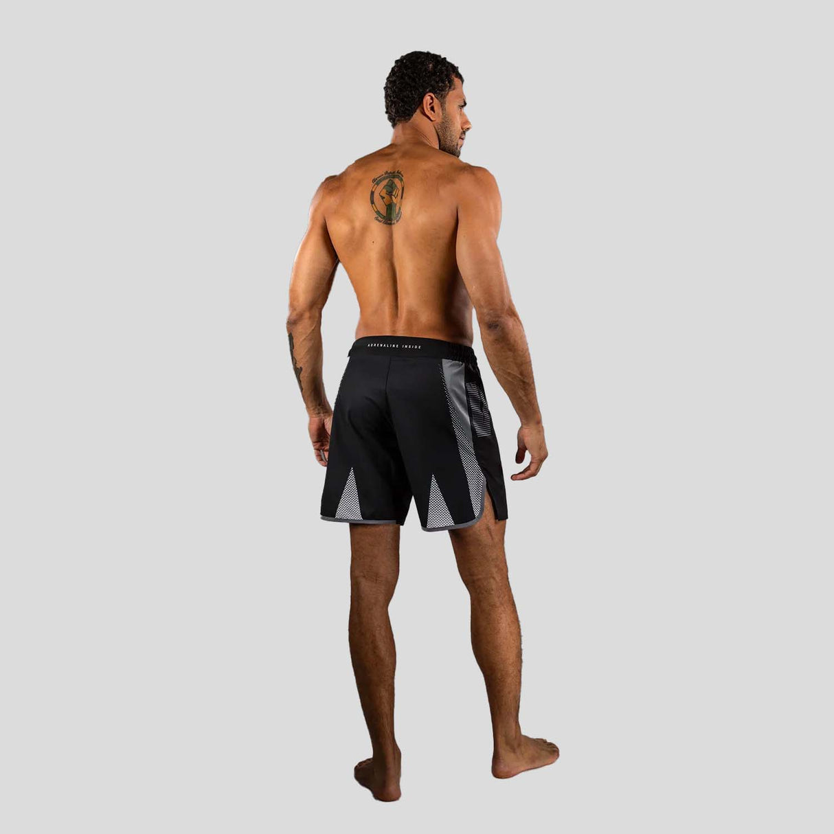 Venum Adrenaline Fight Shorts Black/Silver Grey